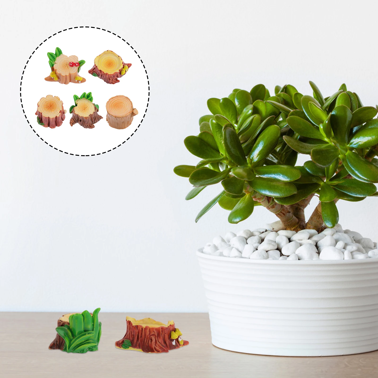 5 قطعة جذع شجرة ديكور صغير الراتنج جذع للمناظر الطبيعية الصغيرة حديقة ساحة شرفة DIY بها بنفسك بونساي زخرفة طاولة الرمل لوازم