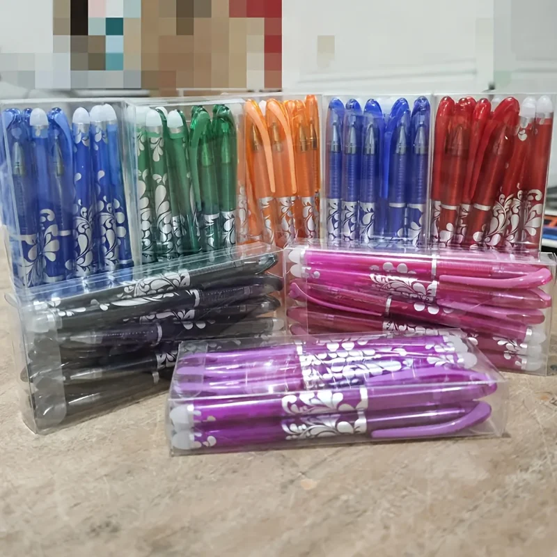Mehrfarbige löschbare Gelstifte in Box, mittlere Spitze 0,5 mm, glattes Schreiben, geeignet für Büro und den täglichen Gebrauch, Weihnachtsgeschenk – Detail 4