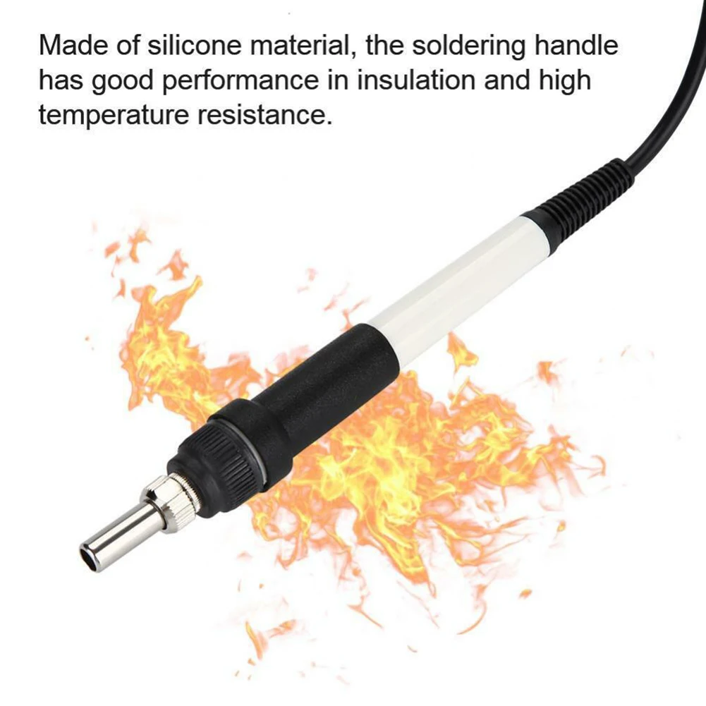 Handle Soldering Iron Tip +T12-K Tip 75W Parts Soldering Station Accessories Black DC 12-24V For DSK T12-D HT Kit