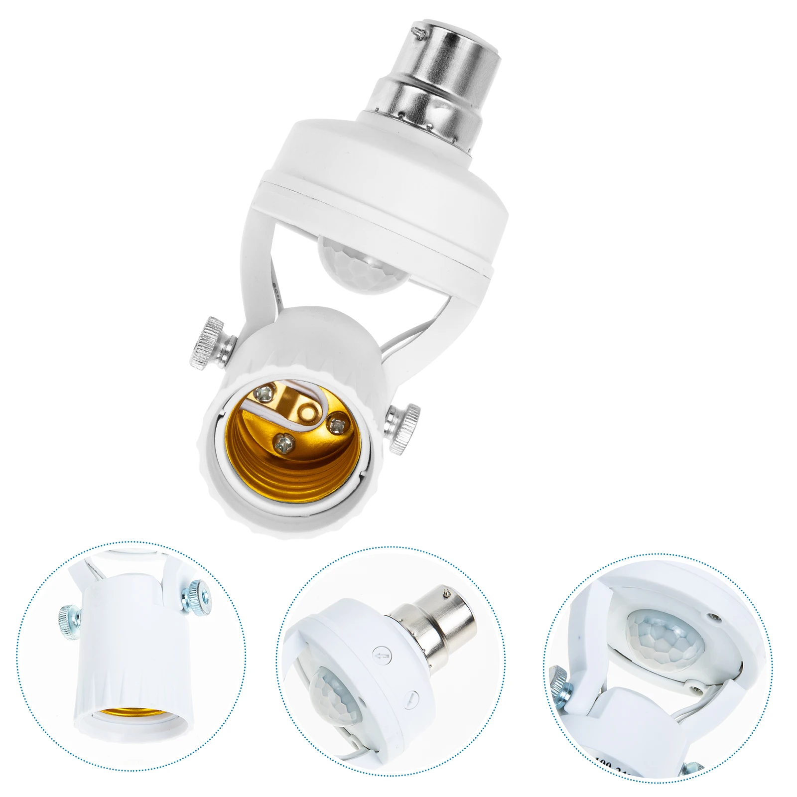 

Induction Lamp PC Sensor Lamp Socket Iron Material Adjustable Led Base Sensor Light Socket Infrared Practical