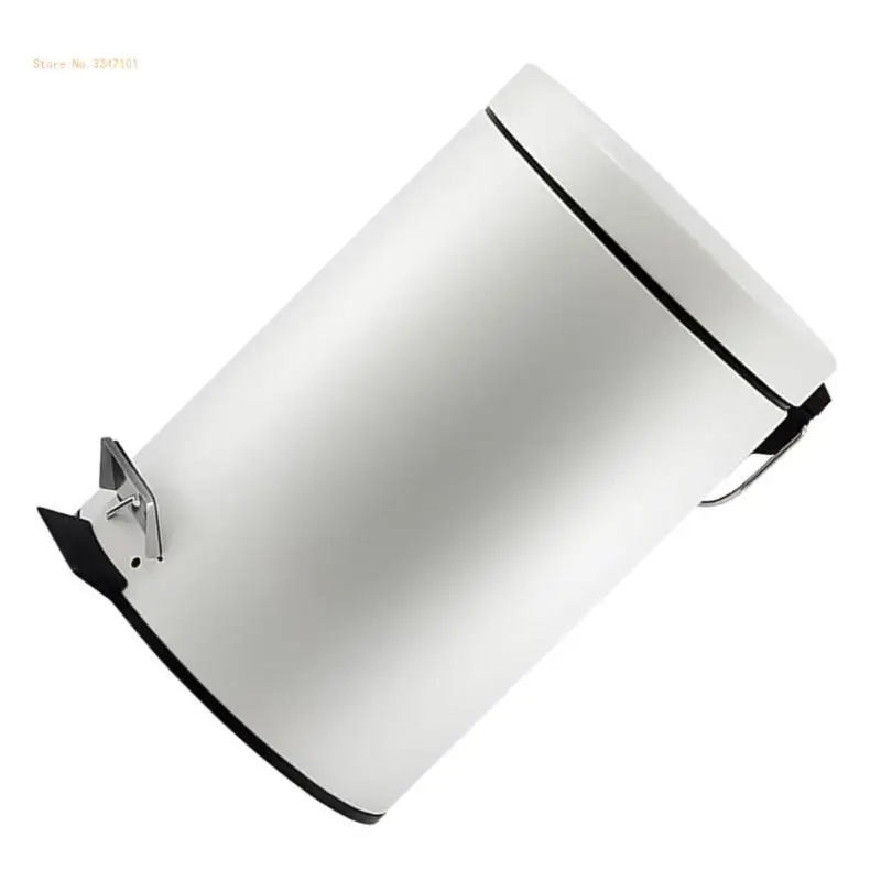 Small Trash Bin with Quiet Closing Lid Space Saving Trash Can Rubbish Bin Dropship