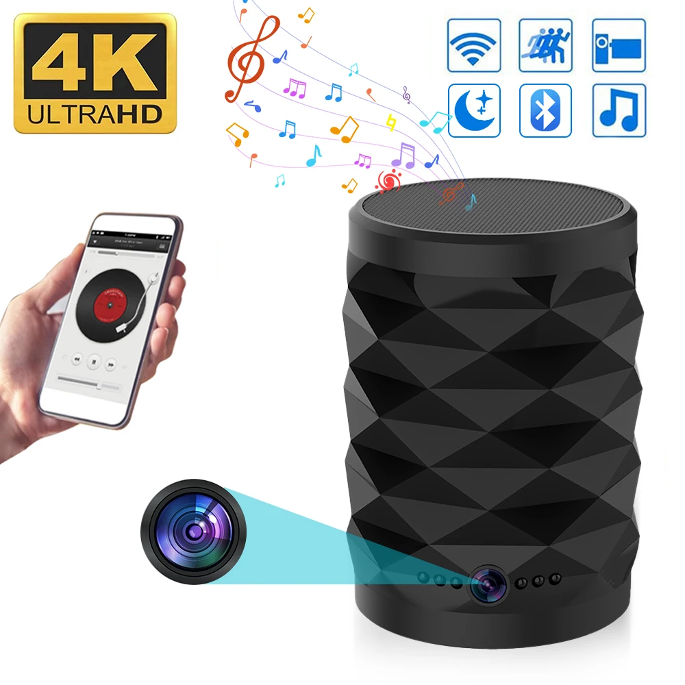 

HD 1080P Mini Camera Digital Video Recorder Speaker Type Diamond Light Camera Infrared Night Vision Motion Detection DV Camera