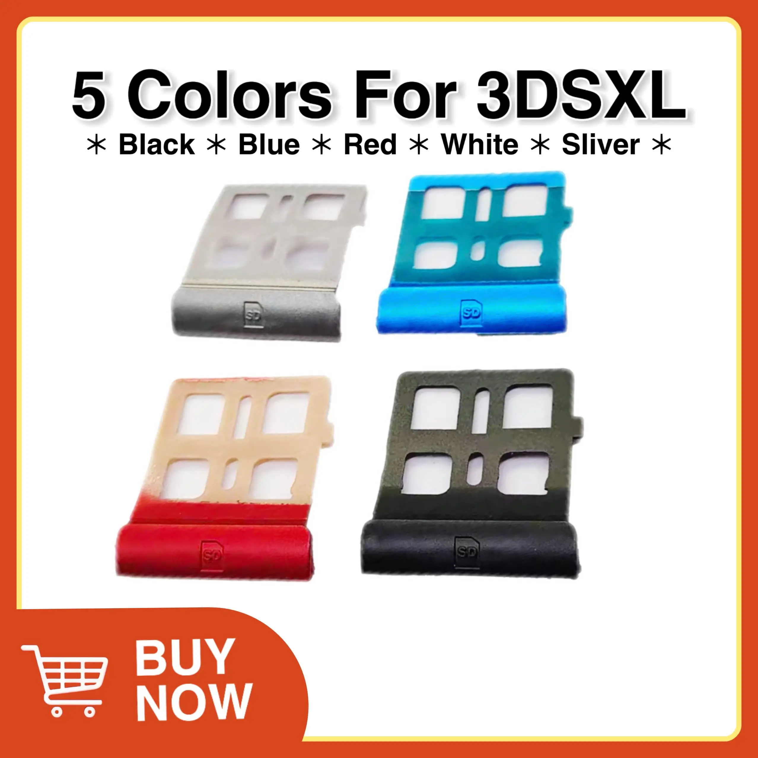 غطاء فتحة بطاقة لعبة SD ، إطار حامل ، ملحق بديل لإصلاح وحدة التحكم ، جديد ، 3DSLL ، 3DSXL