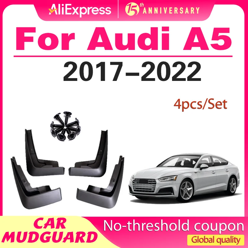 

For Audi A5 2017 2018 2019 2020 2021 2022 mud flap guards blast fender mudflaps front rear car accessories 4pcs