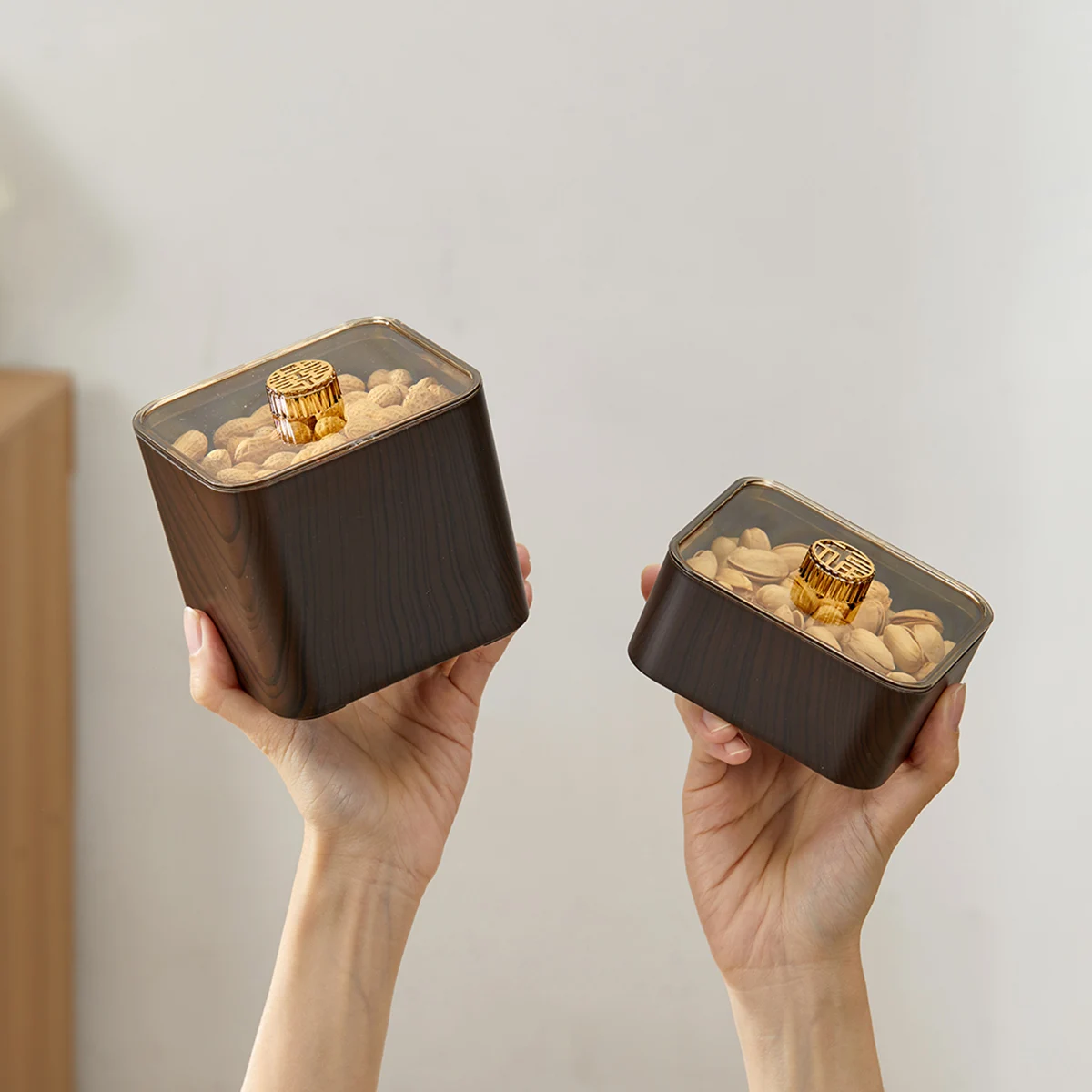 WORTHBUY صينية تخزين بلاستيكية صينية للفاكهة ديكور مقاوم للرطوبة مختومة وجبة خفيفة فواكه مجففة صينية تقديم الطعام منظم مطبخ