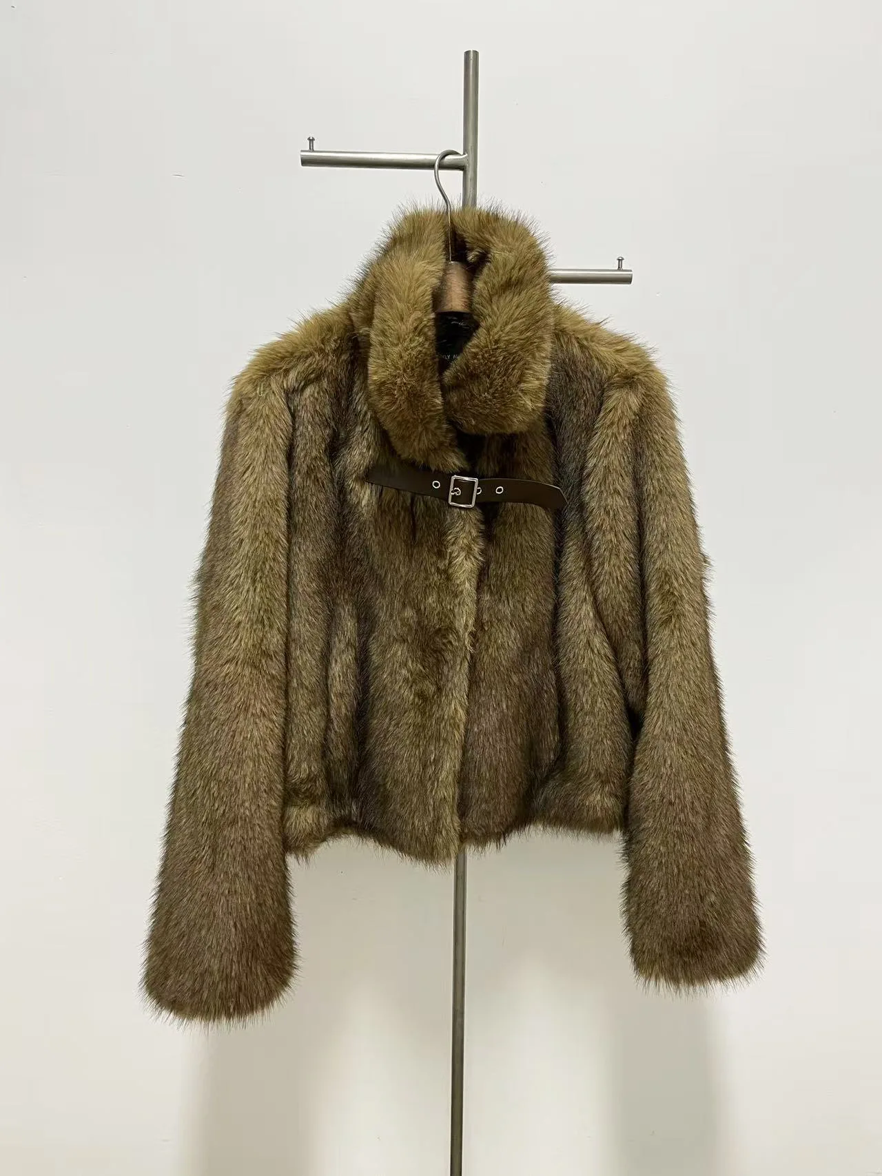 Warm, eco-friendly faux fur winter jacket; a stylish, versatile, and fluffy short coat for women—new for 2026.