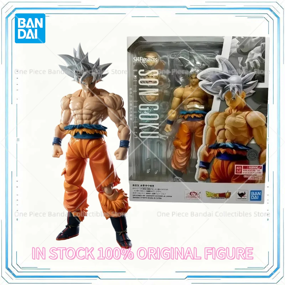 En Stock, 100% Original, Figura de Acción Articulada de Son Goku Ultra Instinto de Dragon Ball, Dañada en la Batalla, de la Serie S.H.Figuarts de Bandai, en Caja Original