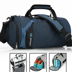 Grand sac de sport pour hommes, sacs de fitness, support sec, entraînement de yoga pour chaussures, sacs à main de voyage initiés, multifonction, entraînement, natation