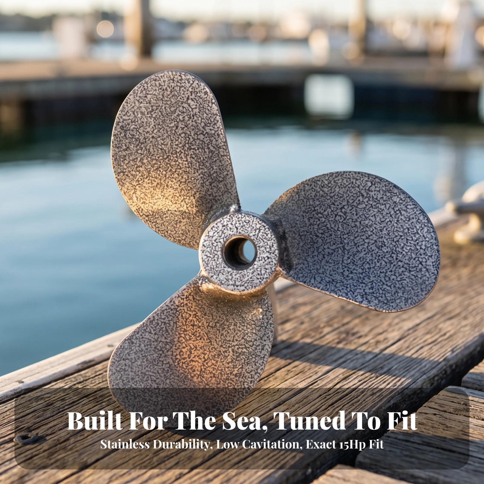 Marine Propeller Threaded Boat Propeller Impeller Wear-Resistant Compact for Anglers, Fishing Boats
