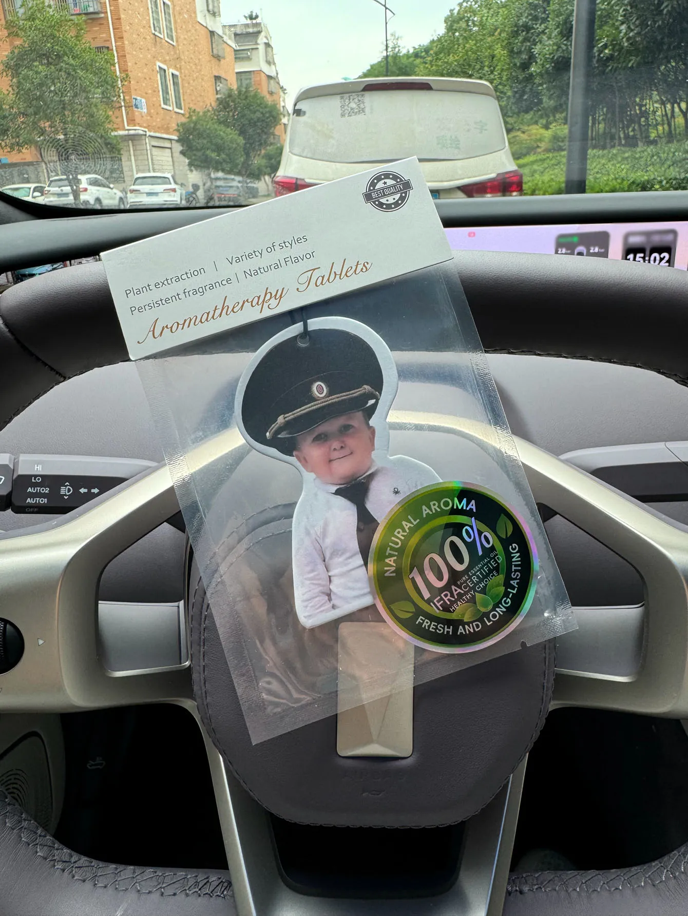 Captain Hasbulla Funny Emoticons Car Air Freshener Pendant Lasts for 90 Days, Natural Fragrance Hilton Hotel Lobby Scent (Luxury Boutique Perfume