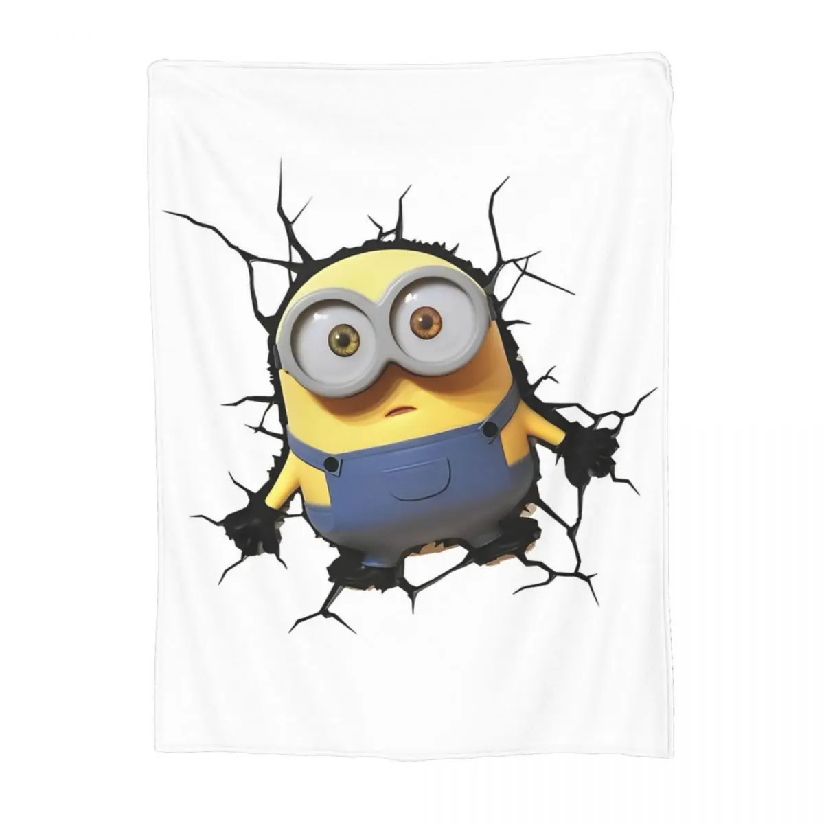 Minions Shocking Knitted Blankets Cartoon Funny Comedy Plush Throw Blankets Bedding Couch Personalised Lightweight Bedspreads