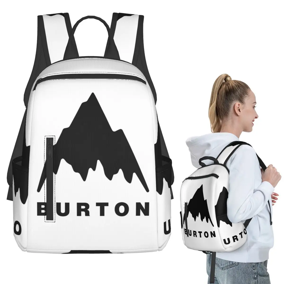 

Black New Burt Mountain Backpack Student BookBag Kids School Bag Laptop Shoulder Bags Men Women