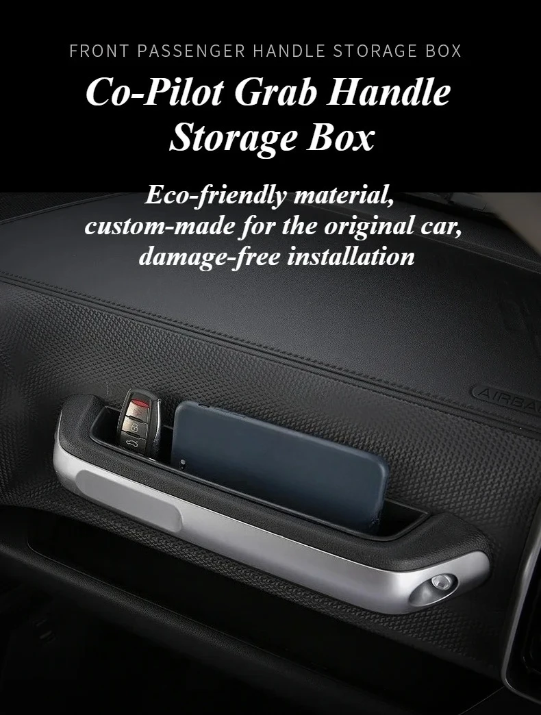 For Haval Dargo 2021-2026 Car Passenger Handle Storage Box Co-pilot Grab Handle Organizer Box Interior Decoration Accessories detail image 1
