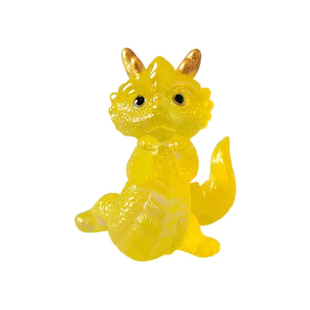 Micro Landscape Creative Cute Transparent Resin Mascot Figurine Dragon Decoration New Desktop Small Accessories Year Orname J6E9