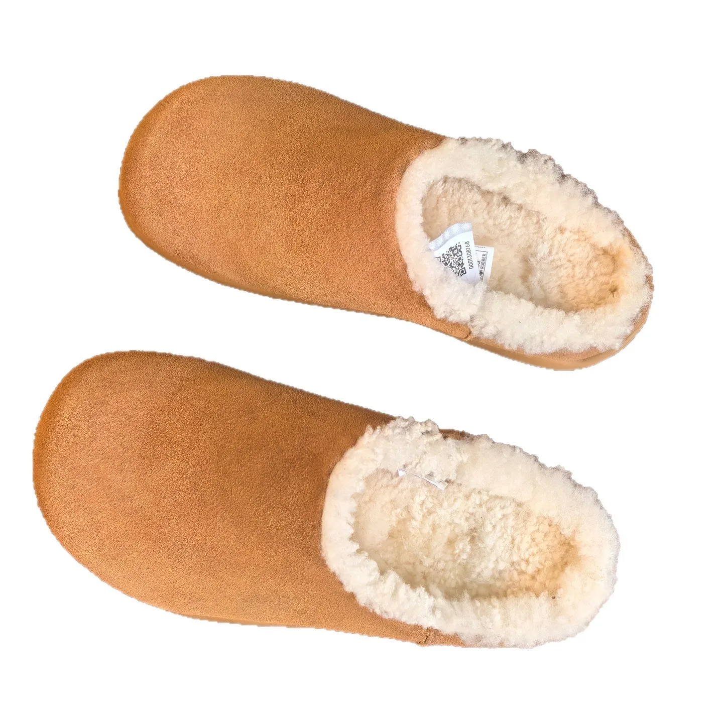 Zapatos de patatas pequeñas de lana para mujer, botas de nieve a la moda, piel, todo incluido, suela suave de cuero, terciopelo de invierno, 2025