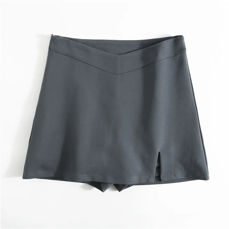 Street Sle High Waist ort f Skirt V-Ne Belly Button Exposure Se Pant Version  A-Line Skirt for Trendy Girls