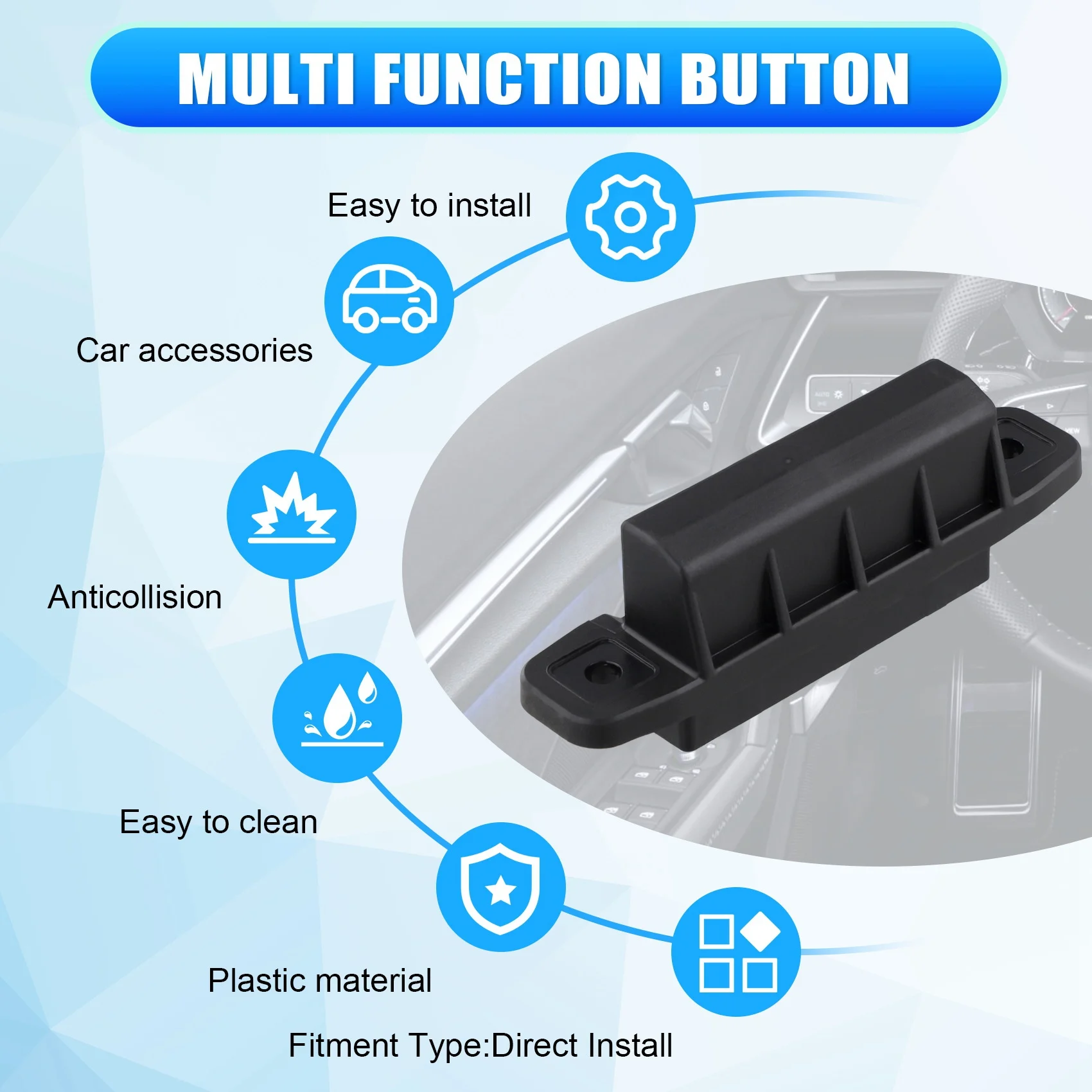 A80X-Tailgate Switch Trunk Electric Door Open Button For Toyota Land Cruiser LC200 Previa 2008-2021