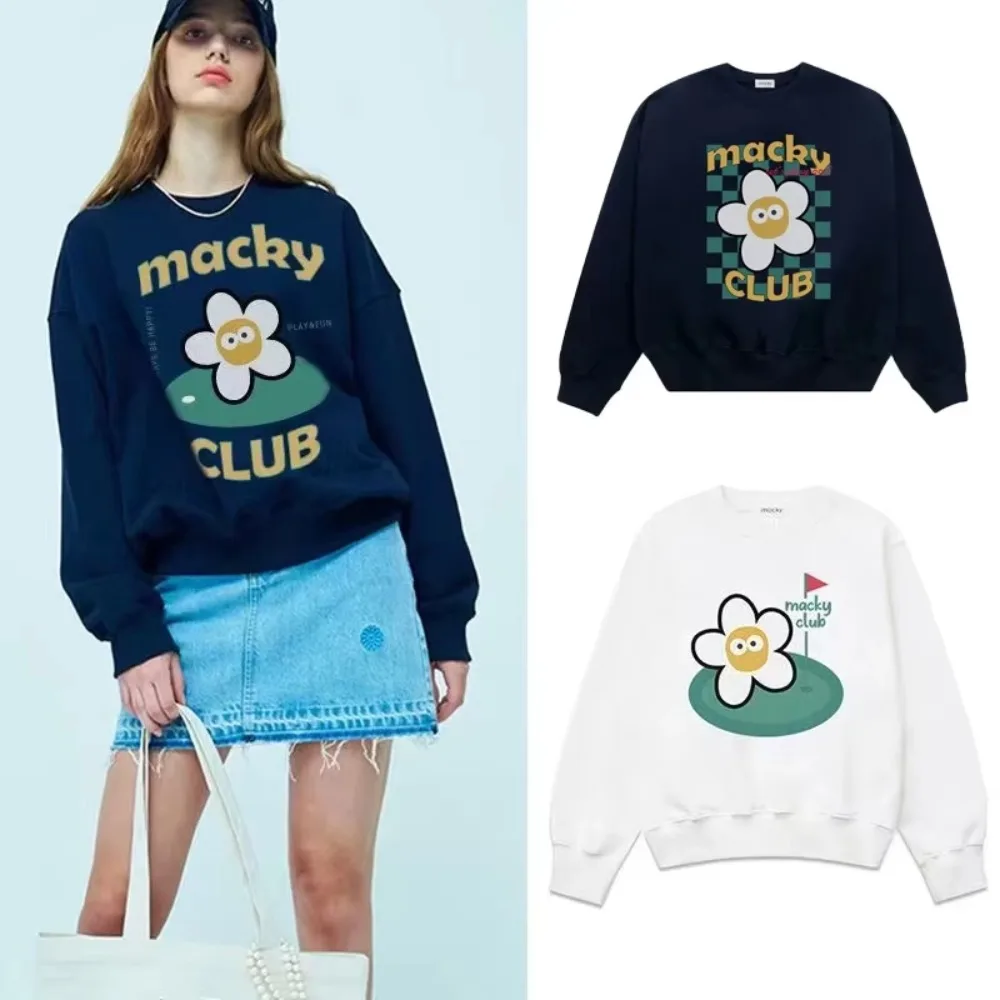 Nueva ropa de Golf MACKY, sudadera con capucha de algodón puro de alta calidad para otoño e invierno, jersey de cuello redondo para mujer, sudadera, ropa