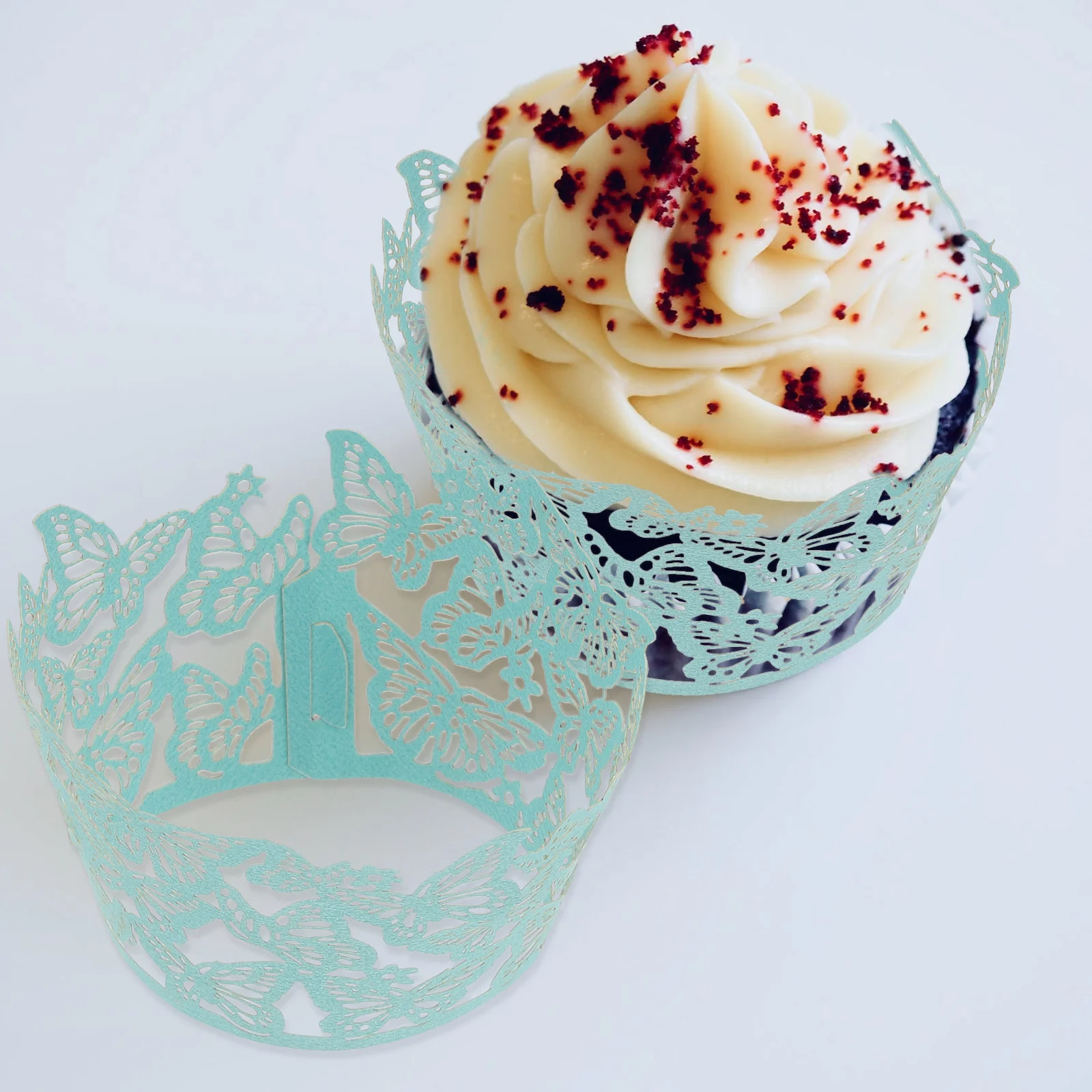 

50 Pcs Cake Cups Butterflies Wrapper Liners Paper Butterfly Cupcake Wrappers Baking Decorations Baby for
