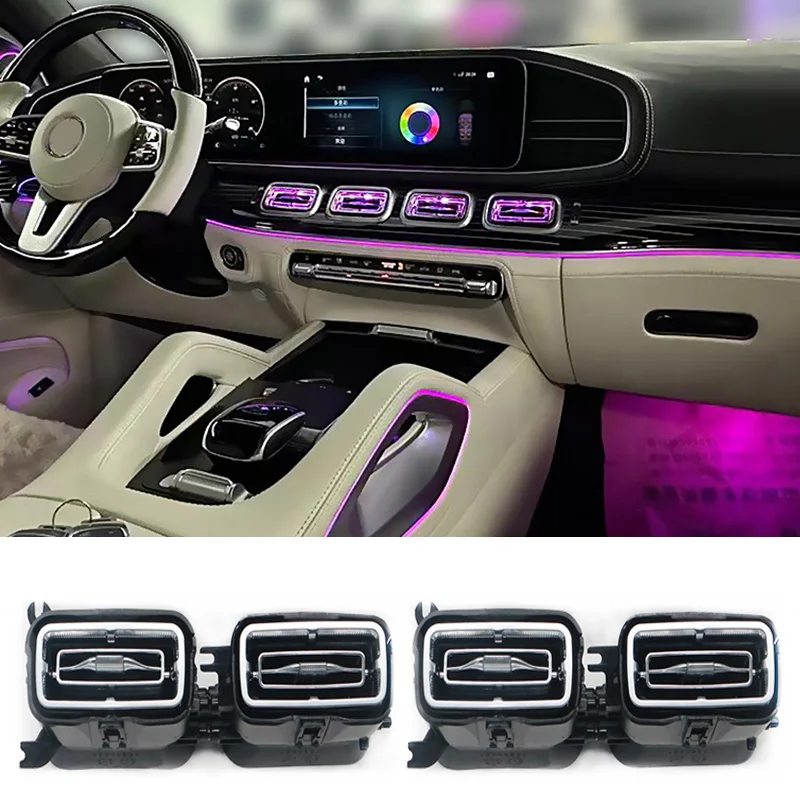 Ambient Lamp Light Front Console Air Conditioner AC Vent Outlet Accessories For Mercedes Benz GLE GLS W167 V167 X167 GLE350 450