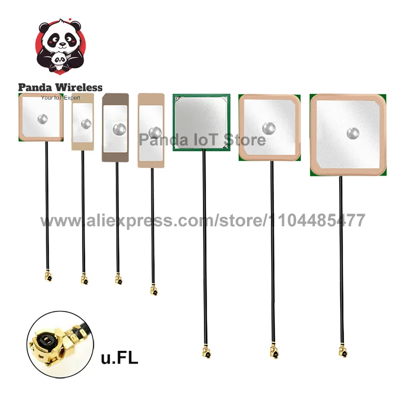 2Pcs 12cm Ceramic GPS Antenna Beidou Built-in Active 1575.42Mhz High Gain U.FL For UAV Aerial Position Car driving recorder