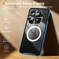 New Streamer Frosted Metal Frame Shell For OnePlus 12 13 Aerospace Aluminum Alloy Frame Translucent Frosted Magnetic Cover Coque