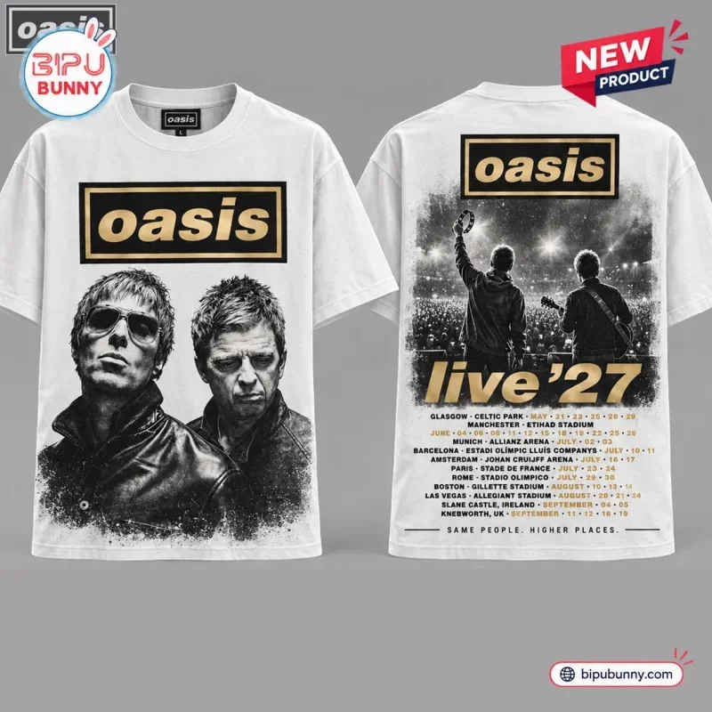 Oasis 2027 World Tour Summer Men and Women Parent Child Pure Cotton T-shirt Comfortable, Breathable, High Quality Ins Y2K