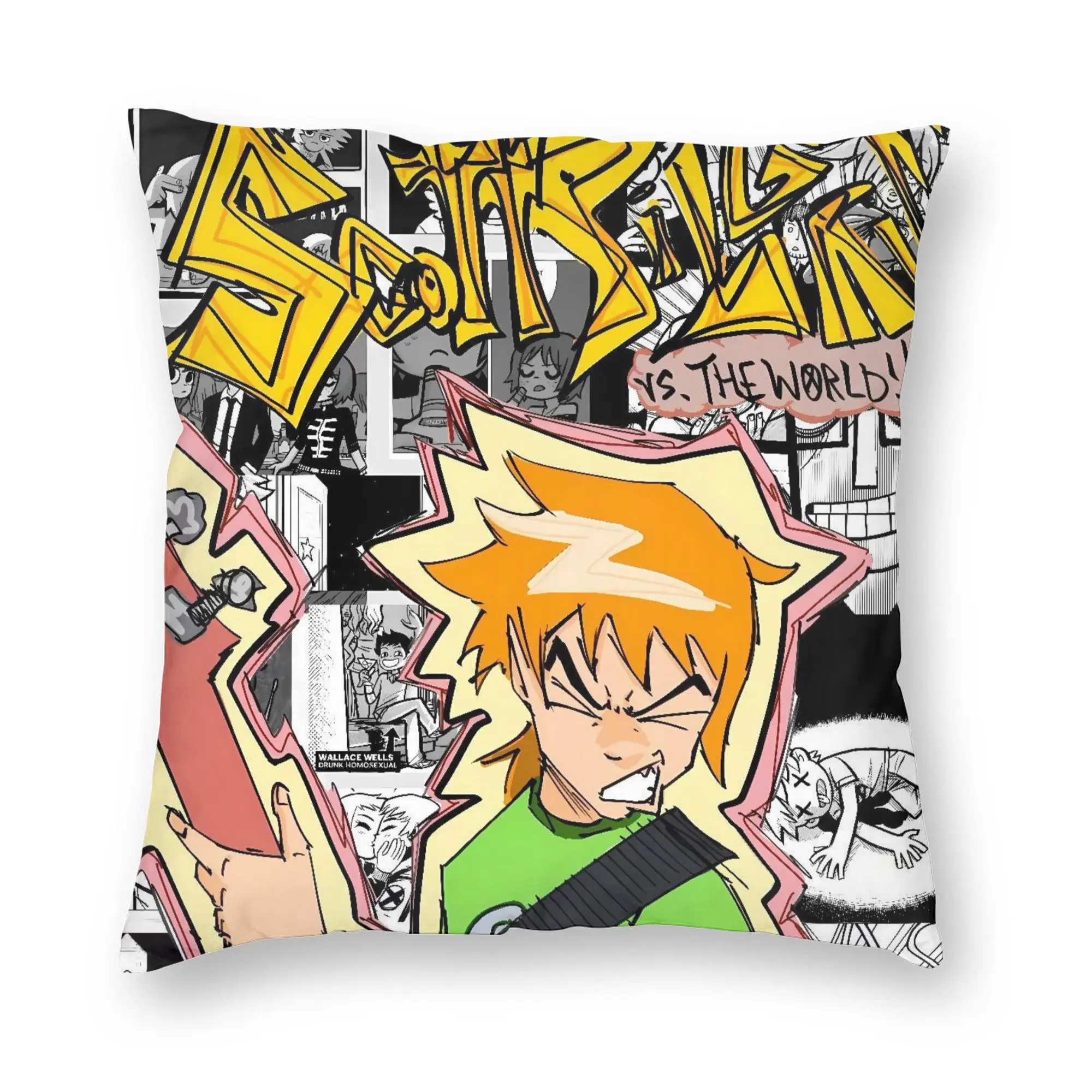 Scott Pilgrim Comic  Pillow Case  Soft Pillow Cover Morden Pillowcases For Chair Sofa Home Decor