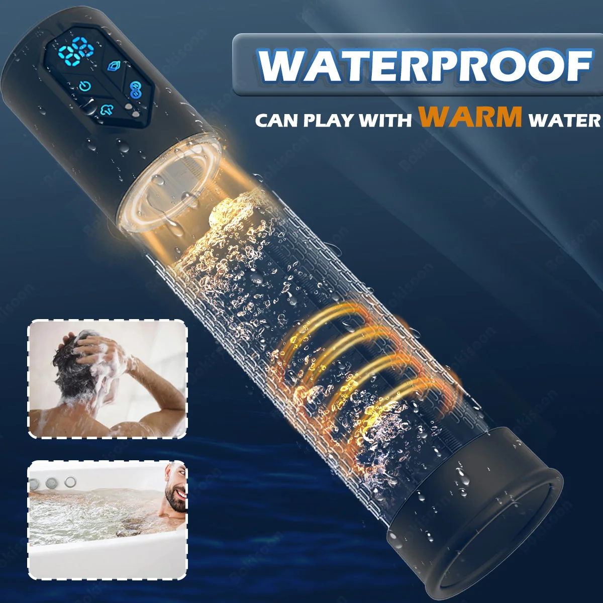 Electric Penis Pump Sex Toys for Men Penis Extension Automatic IPX7 Penis Water Pump Penis Enlargement Dick Erection Penis Train image 5