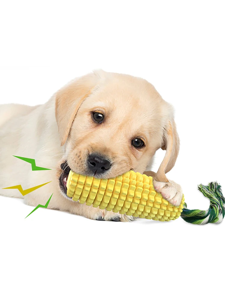 Latex Corn Shape Puppy Dogs Toy Squeak Toys Pet Supplies Training Playing Chewing Dog Cats Toys For Small Dogs Pet Toys