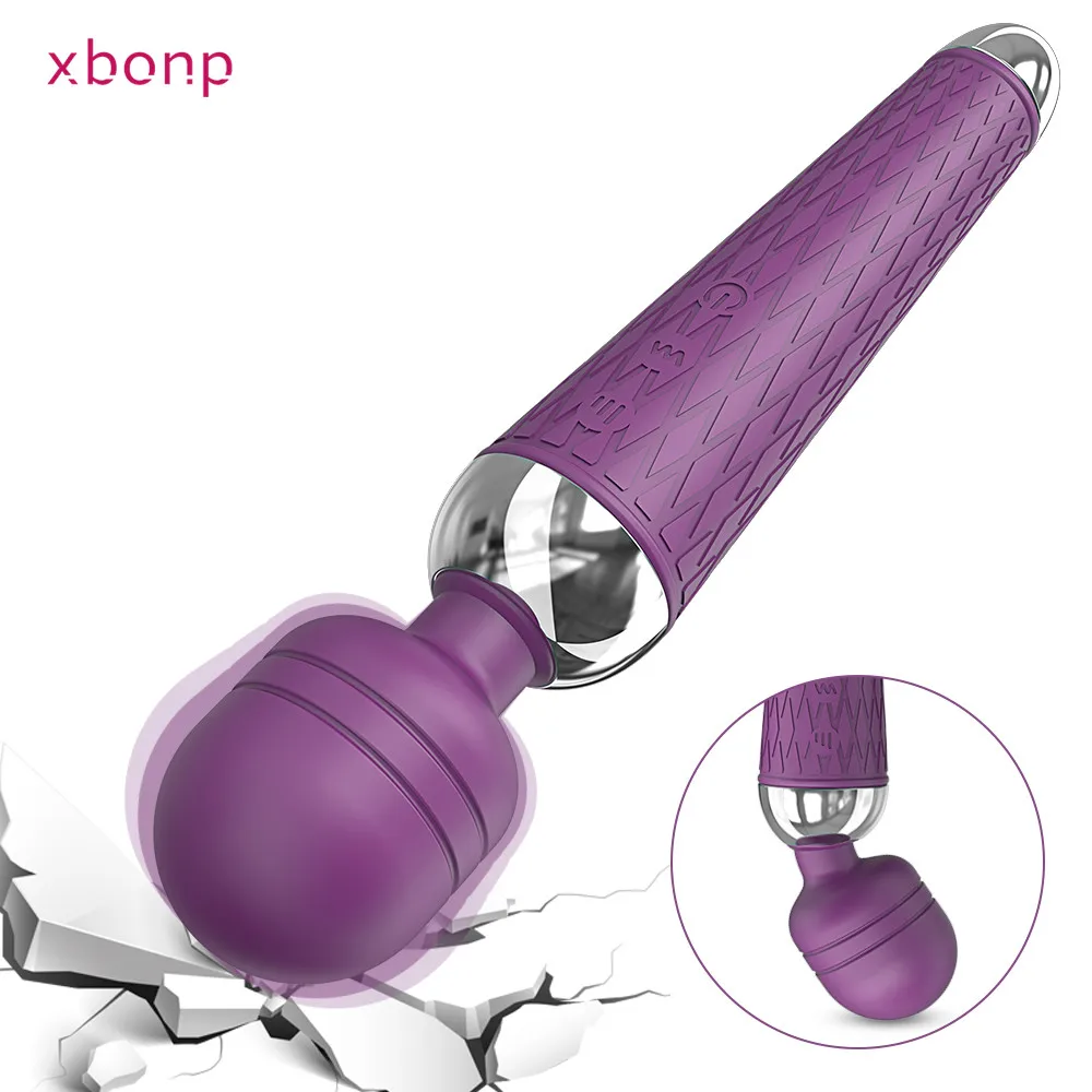 Powerful Clitoris Dildo Vibrator Erotic Sex Toys for Women 20 Patterns Vibration Magic Wand G-spot Massager Female Masturbator