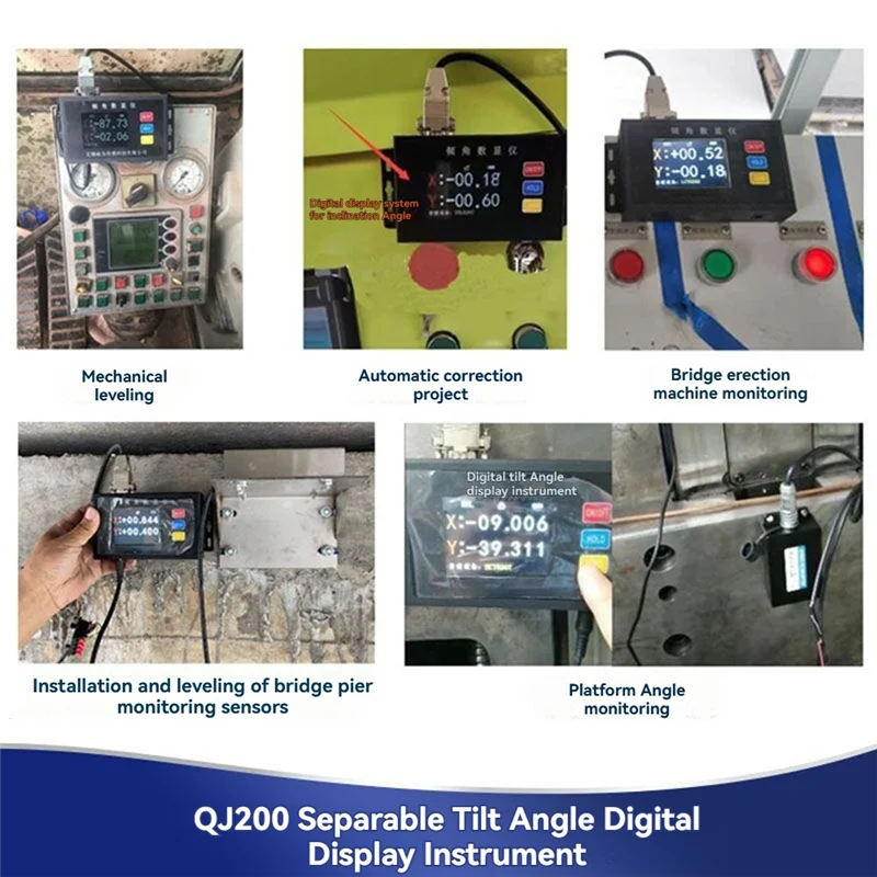 A95I-Cyfrowy ręczny miernik kąta, rozdzielny, precyzyjny inklinometr, trójwymiarowy 0 ° -60 °   Pomiar Wyświetlacz Instrument