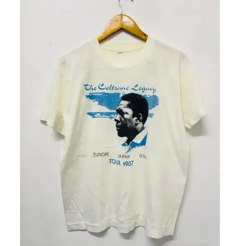 Vintage 80s John Coltrane Legacy Tour 1987 T Shirt Stereo Saxophonist Band
