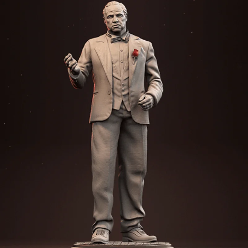 Movie Character Gangster Godfather Miniature Statue 1/24 Scale Resin Figure Assembled Model Kit Unpainted Diorama 3D printing