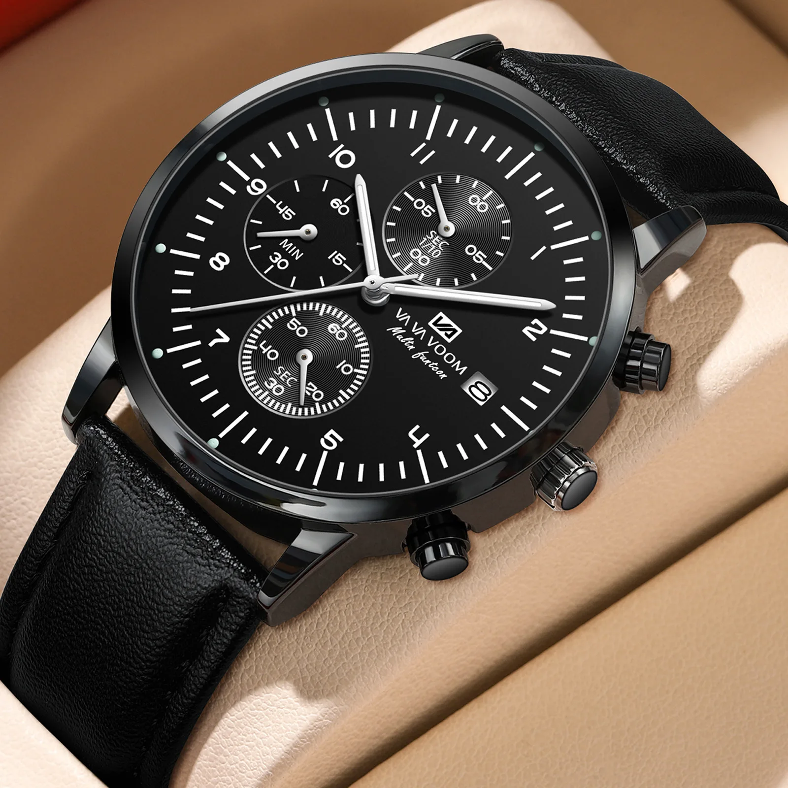 Fashion Casual Business Men's Watch Multifunctional Waterproof Calendar Timing Quartz Watch automatic watches for men original