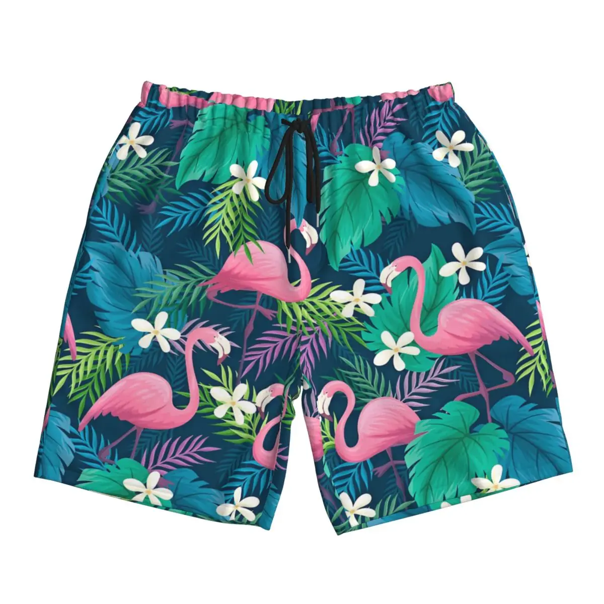 

Купальники, шорты с тропическими птицами, летние повседневные пляжные шорты с фламинго, мужские спортивные дышащие пляжные плавки с принтом