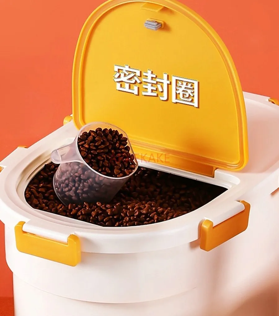 طعام القطط، دلو طعام الكلاب، منزل الحيوانات الأليفة، مقاوم للحشرات، مقاوم للرطوبة، تخزين مختوم، دلو تخزين طعام الكلاب #4