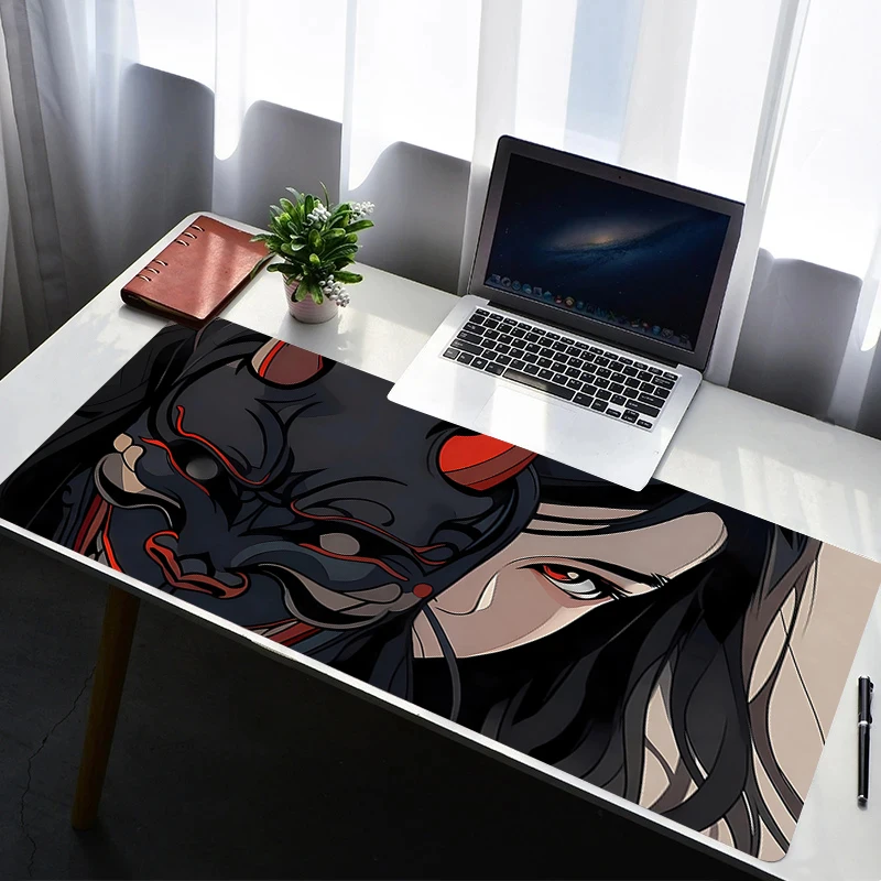 

Mouse Pad PC Non Slip Rubber HD Mousepad Laptop Gamer Cabinet Keyboard Pad Office Computer Gaming Devil Oni Mask Desk Mouse Mat