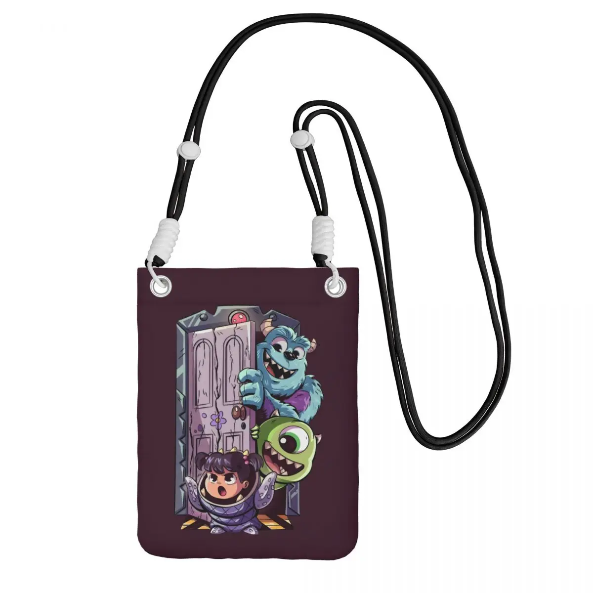 

Custom Monsters University Carry A Mobile Phone Bag Diagonally Women Men Monsters Crossbody Bag Detachable Shoulder Strap Walk