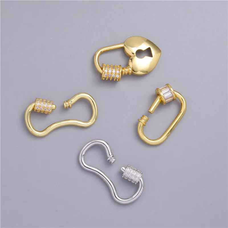 JUYA Pendants Charms Jewelry Making Spiral Screw Clasps for DIY Women Necklaces Bracelets Pendants for Jewelry Accessories Ctaft