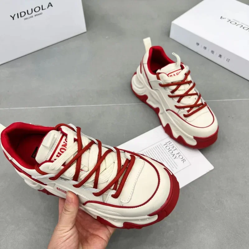 White Platform Sports Shoes Buffalo Casual Women Sneakers Vintage Chunky Vulcanize Korean Harajuku Footwear 2023 Autumn