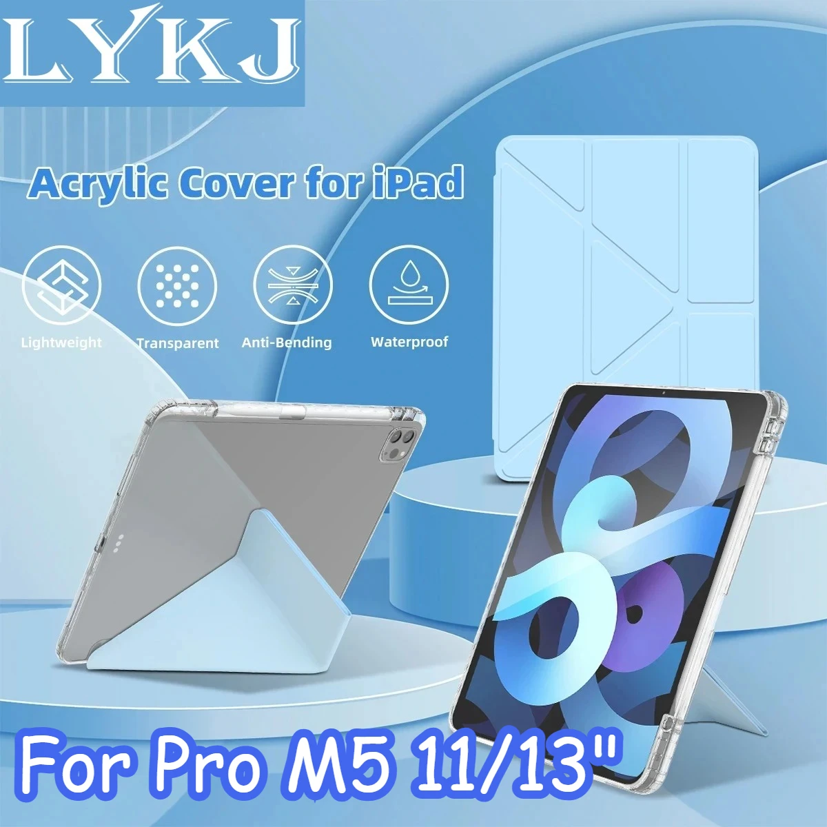 ل 2025 جديد iPad Pro M5 11/13 "iPad A16 11th الجيل HD أكريليك Funda لباد Air M3 M2 Air 11 13 بوصة حافظة كمبيوتر لوحي ذكي