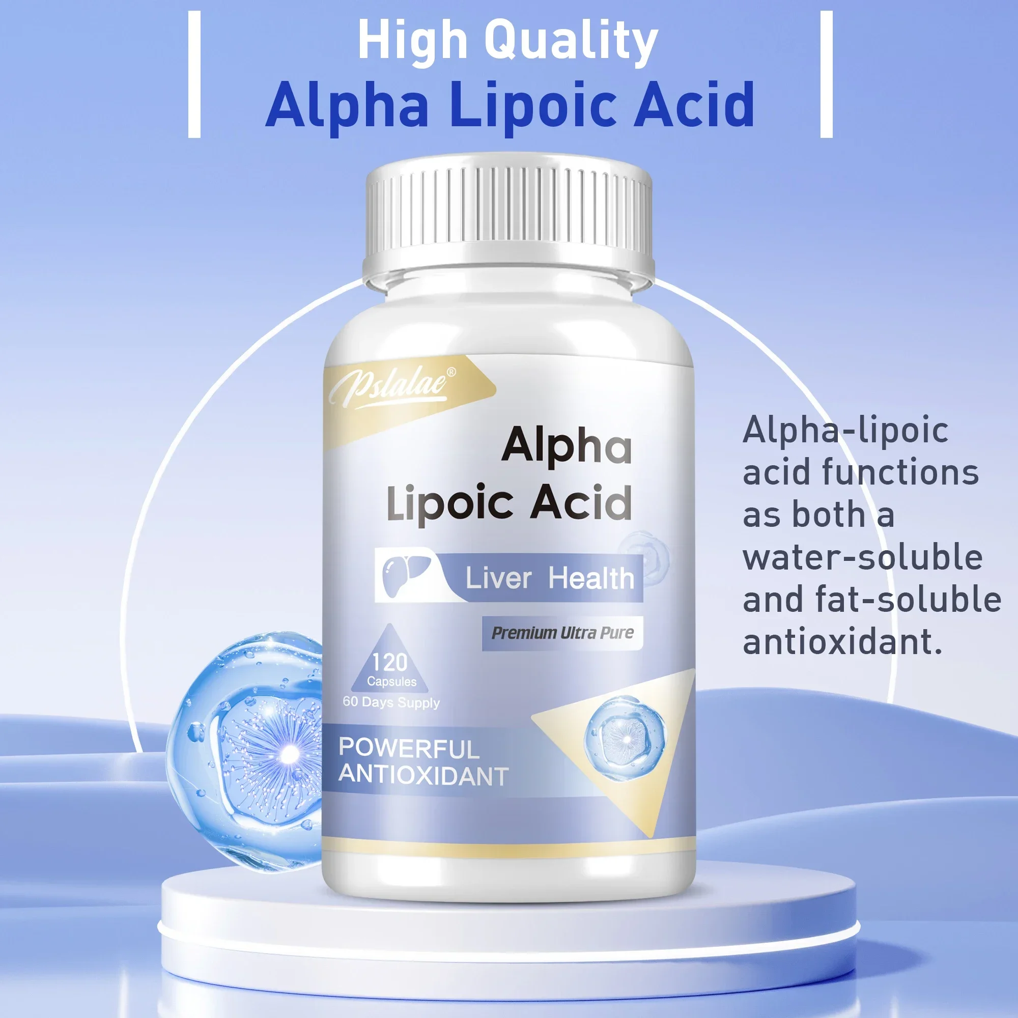 Alpha Lipoic Acid - Help Fight Against Free Radicals, Antioxidant, Metabolism, Skin Aging, Energy, Heart Health