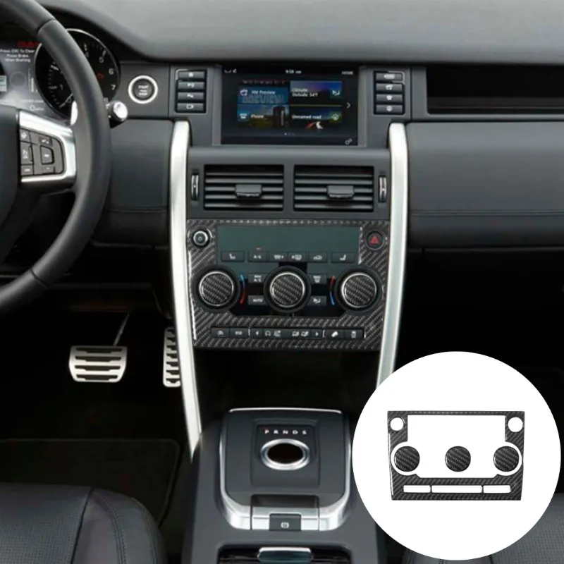 

4pcs Carbon Fiber Radio Panel Button Trim Sticker For Land Rover Discovery Sport 2015-2019 Styling Accessories