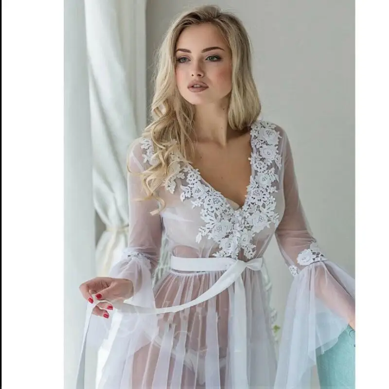 Hawaiian Beach & Ocean Getaway Mesh Translucent Long Dress for Women in Summer