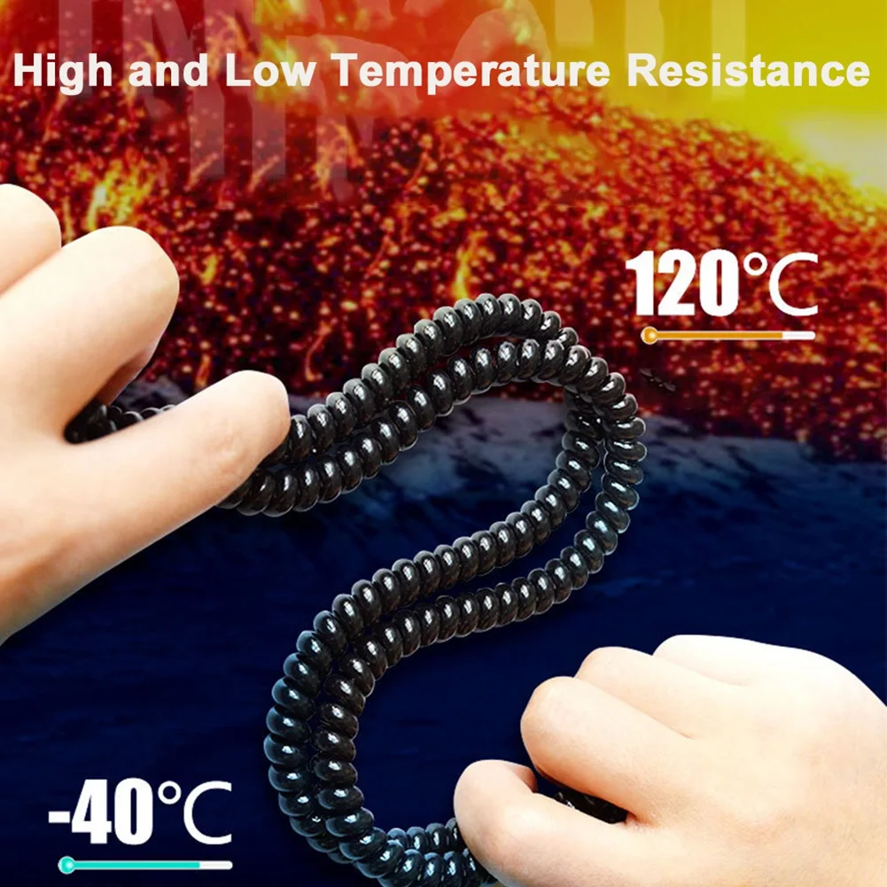 6Pcs 1M E-Bike Cable Pipe Protection Spiral Wrap Winding Cable Wire Protector Cover Tube for Scooter Motorcycle