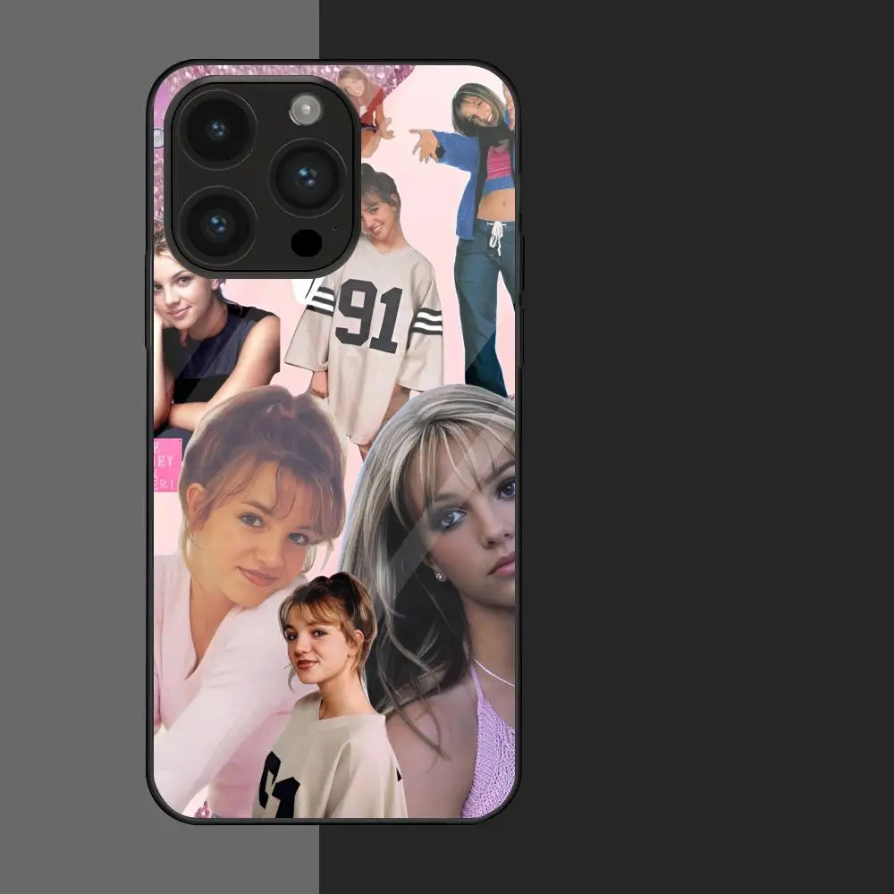 Singer B-Britney S-Spears MAISTO Phone Case Glass Phone Case For Iphone 16 15 14 13 11 12 Pro Max Xr X Xs 8 7 Plus