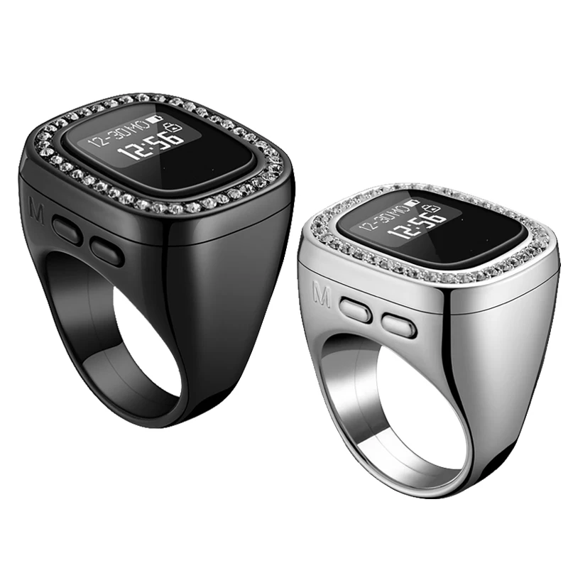 Multifunctional Digital Finger Counter Ring with Alarm & Vibration Reminder Unisex Multi-channel OLED Screen Electronic Counter