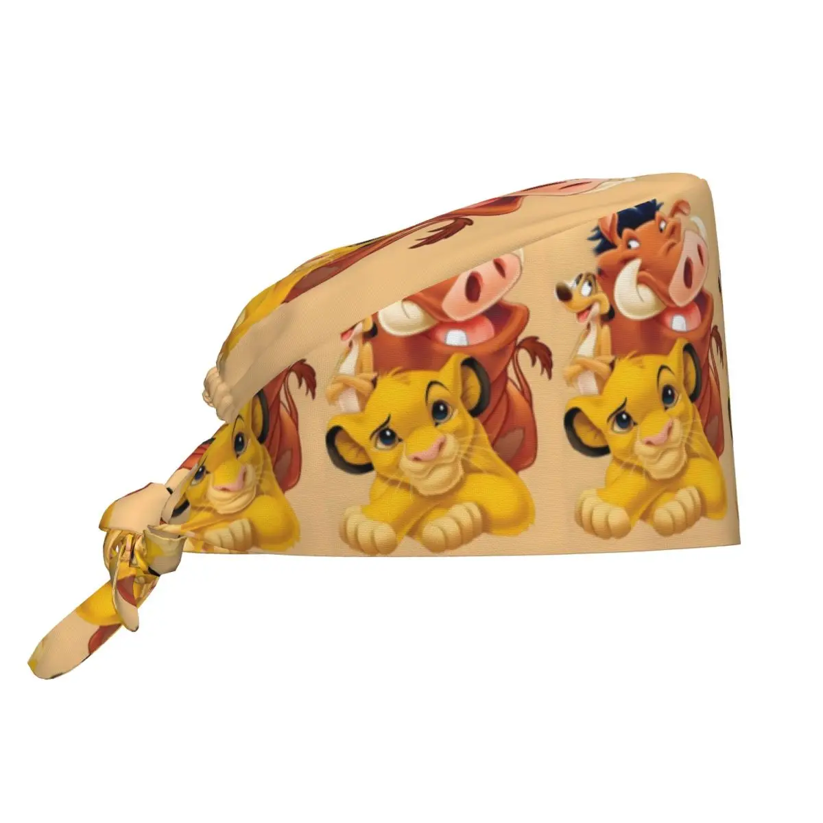 Custom Hakuna Matata The L-Lions K-Kings Medical Staff Scrubs Hat Unisex Simba Pumbaa Movie Cartoon For Chef Hat Scrub Caps
