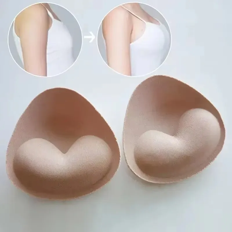 Thicken Sponge Bra Pads Push Up Breast Enhancer Removeable Bra Padding Inserts Cups For Swimsuit Bikini Padding Intimates